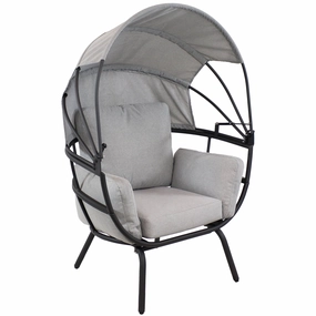 Sunnydaze Modern Luxury Patio Egg Chair with Canopyoutdoor patio furniture set