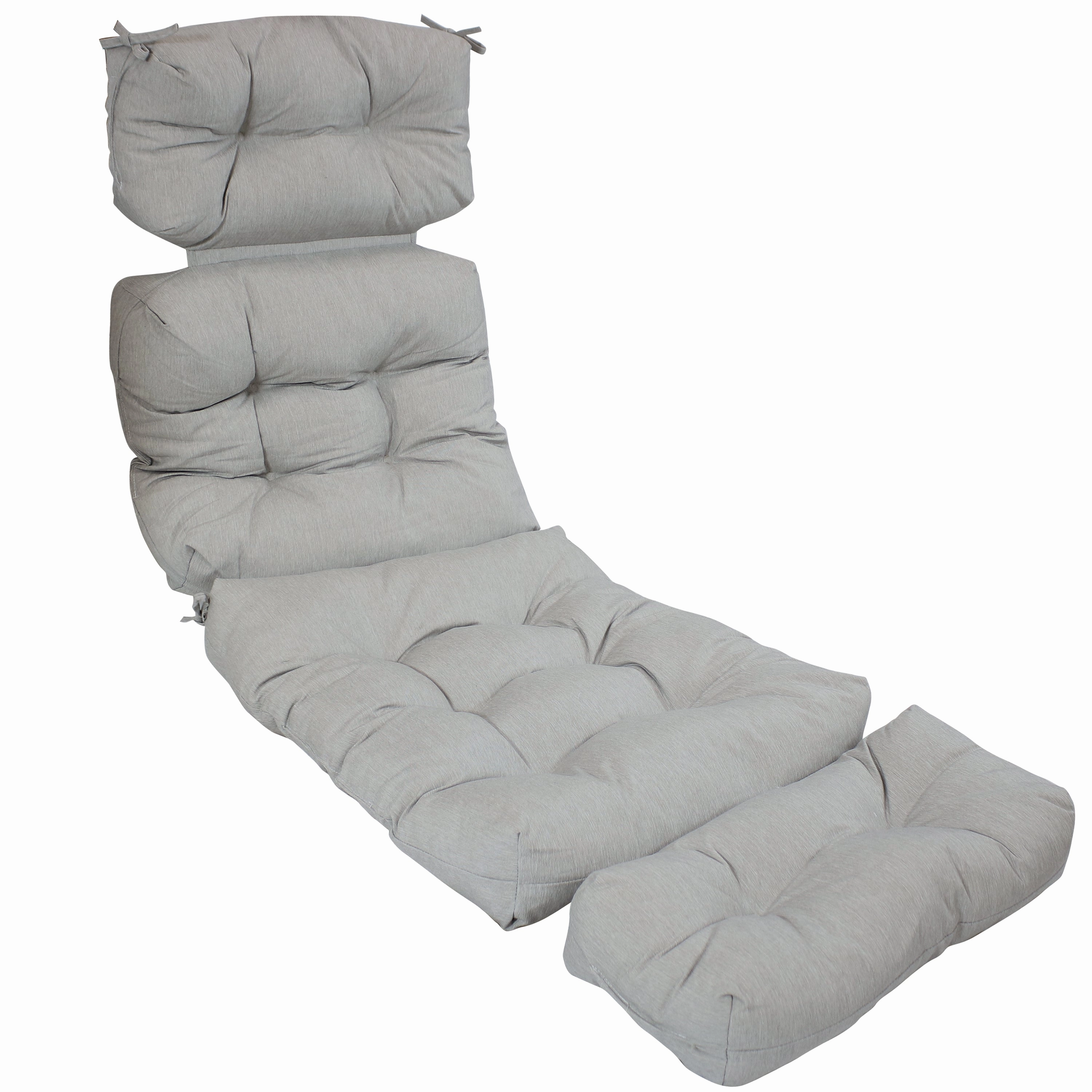 Sunnydaze Olefin Tufted Outdoor Chaise Lounge Chair Cushion