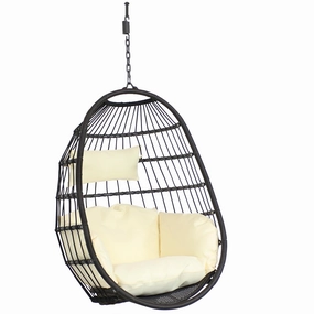 Sunnydaze Penelope Outdoor Hanging Egg Chair with Seat Cushionsoutdoor patio furniture set
