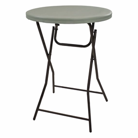 Sunnydaze Plastic Bar-Height Folding Table - 31.75" - Grayoutdoor patio furniture set