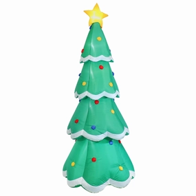 Sunnydaze Pre-Lit Christmas Tree Inflatable Yard Decoration - 9.5' Houtdoor garden decorative ornaments