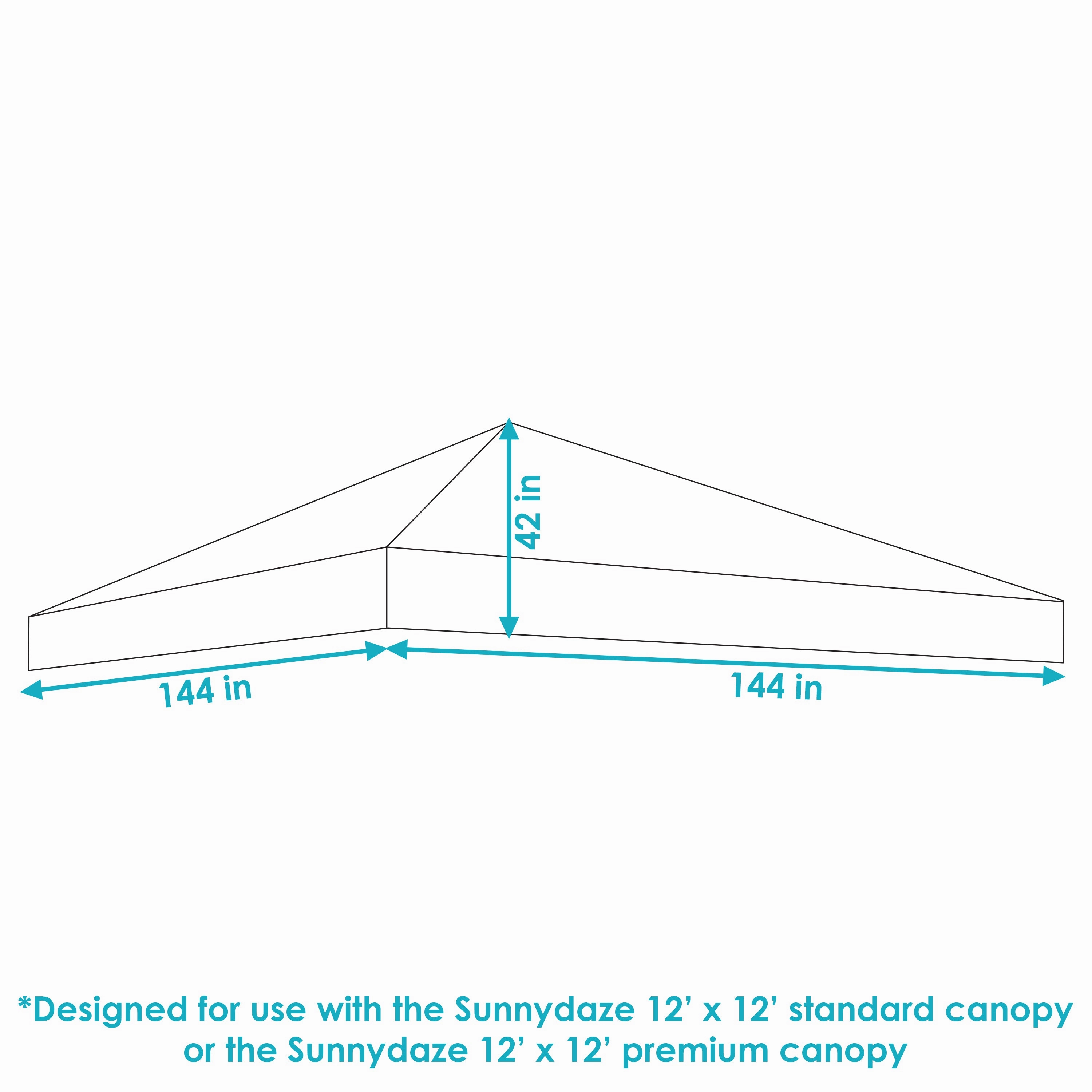Sunnydaze Replacement Oxford Fabric Standard Pop-Up Canopy Shade
