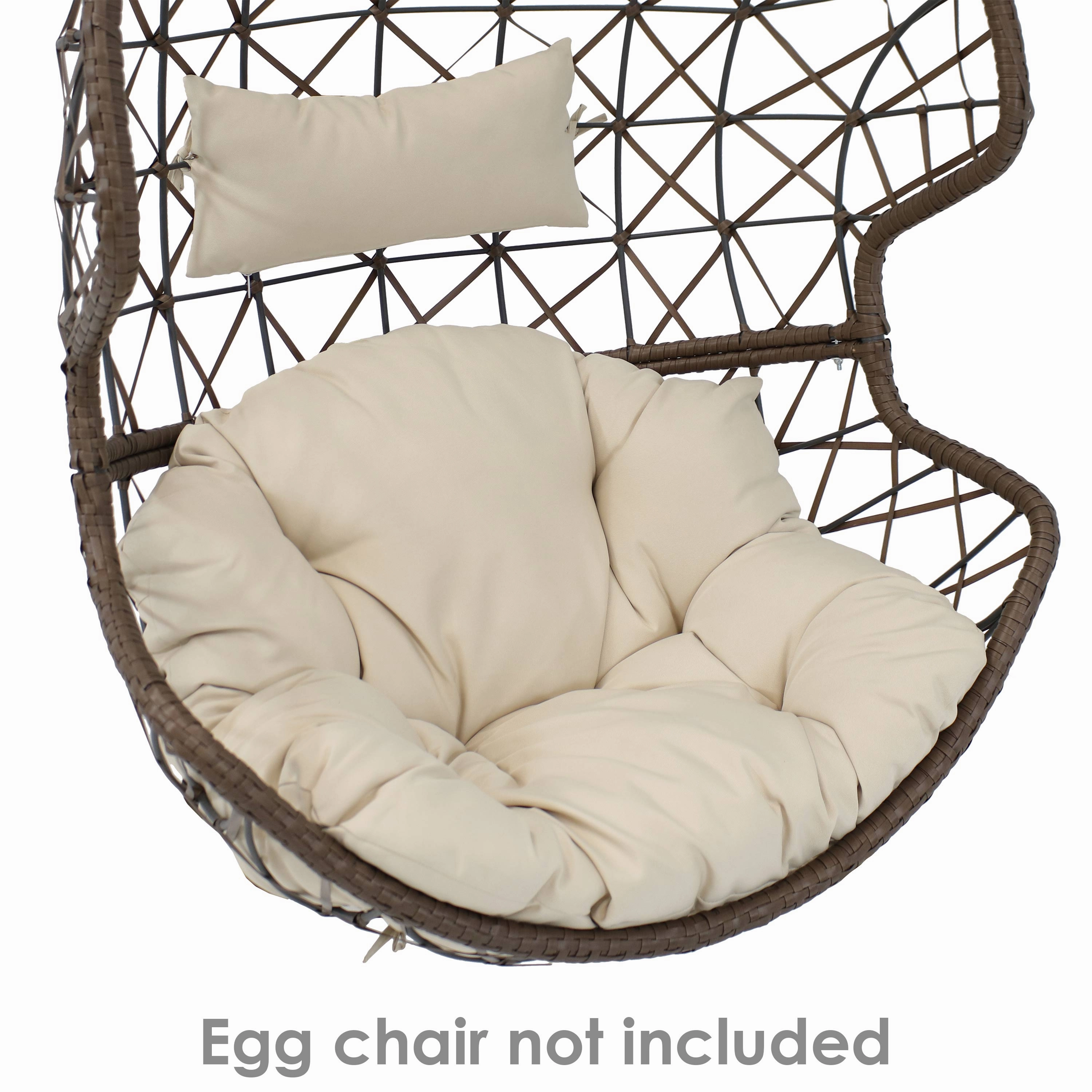 Sunnydaze Replacement Seat Cushion and Headrest Pillow for Danielle Egg Chair
