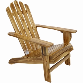 Sunnydaze Rustic Wooden Adirondack Chair with Light Charred Finishoutdoor patio furniture set