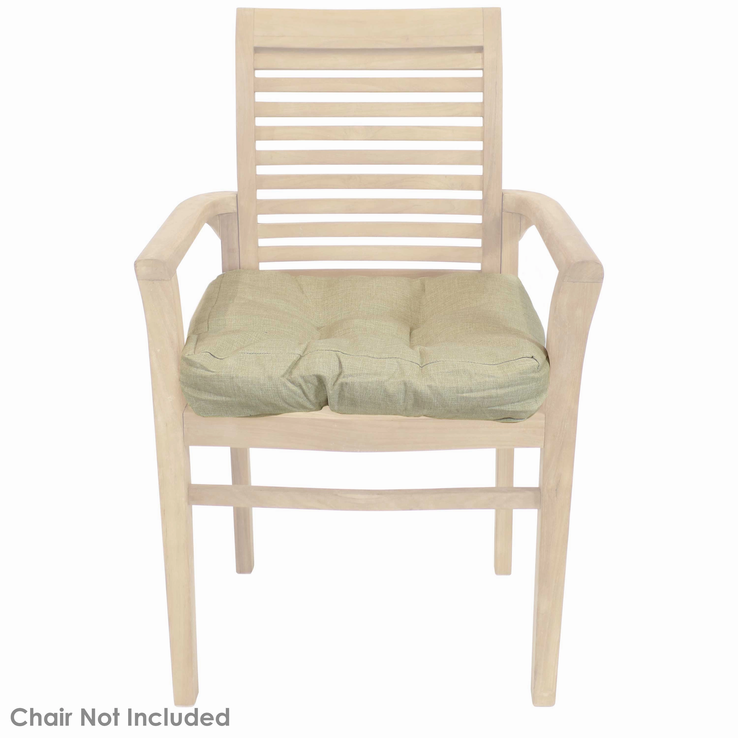 Sunnydaze Set of 2 Olefin Tufted Outdoor Square Patio Cushions