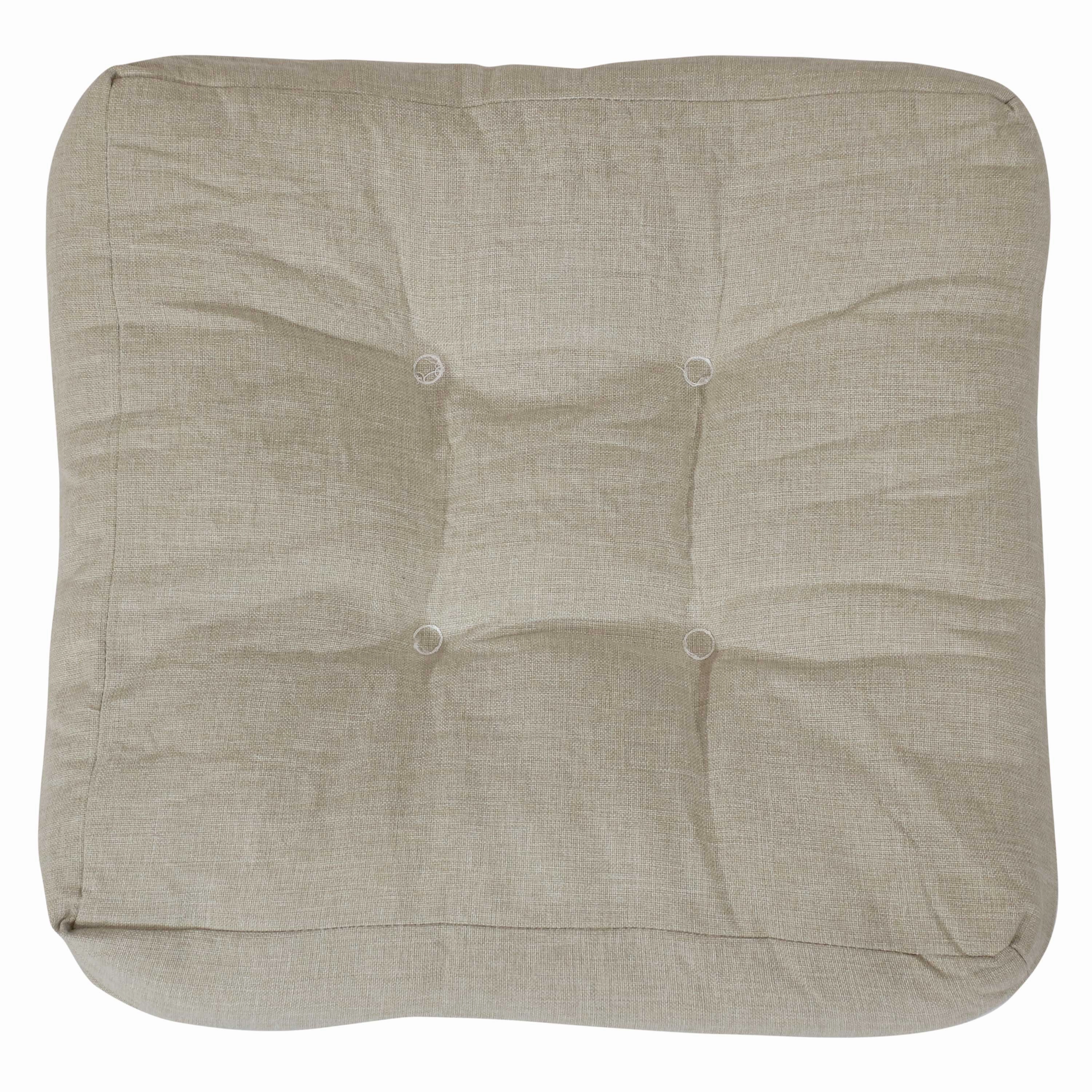 Sunnydaze Set of 2 Olefin Tufted Outdoor Square Patio Cushions