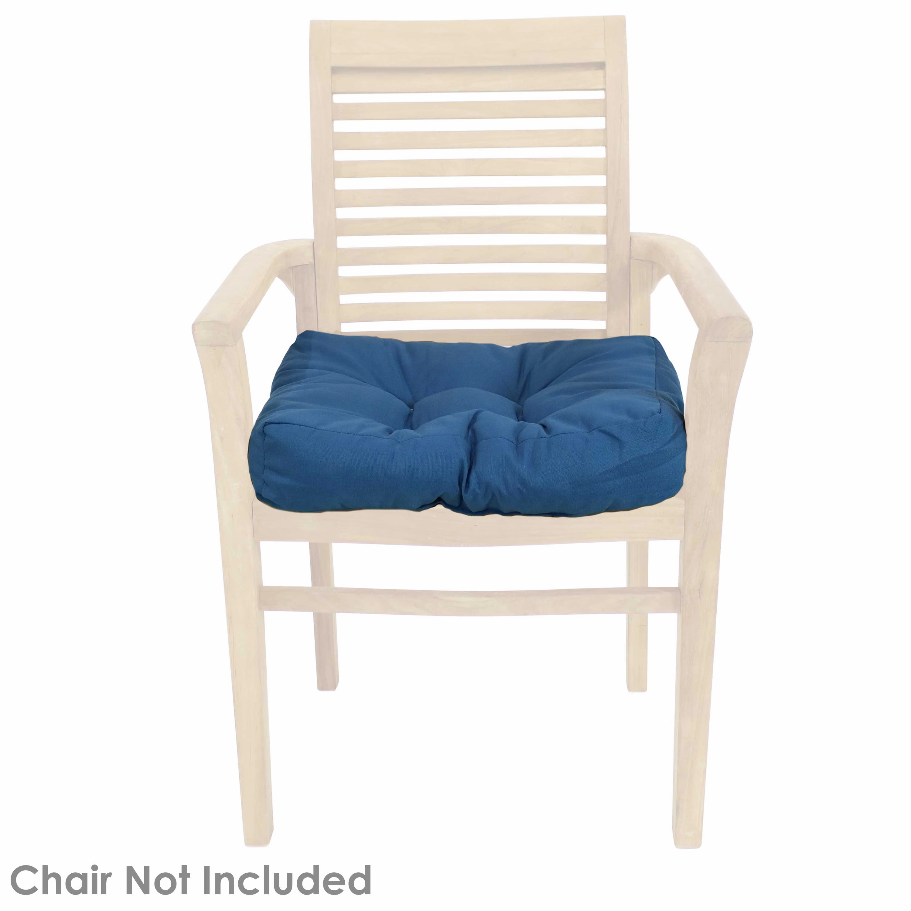 Sunnydaze Set of 2 Olefin Tufted Outdoor Square Patio Cushions