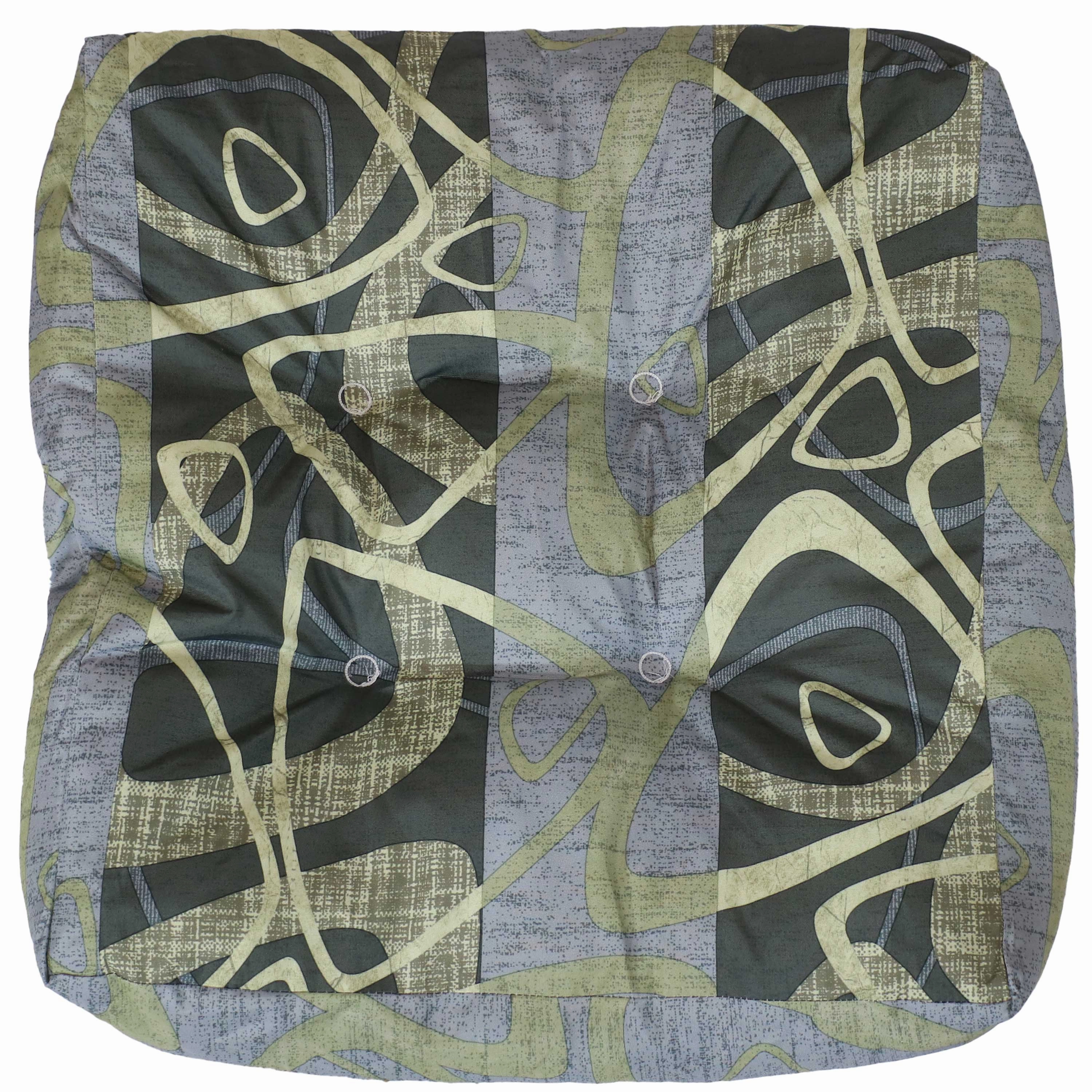 Sunnydaze Set of 2 Tufted Indoor/Outdoor Square Patio Cushions