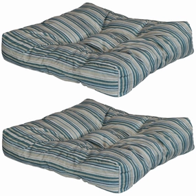 Sunnydaze Set of 2 Tufted Indoor/Outdoor Square Patio Cushionsoutdoor patio furniture set