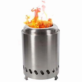 Sunnydaze Tabletop Smokeless Fire Pit with Travel Bag and Pokerportable outdoor fire pit with lid