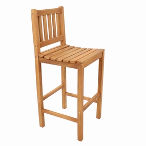 Sunnydaze Teak Wood Outdoor Bar-Height Chair - 43" Houtdoor patio furniture set