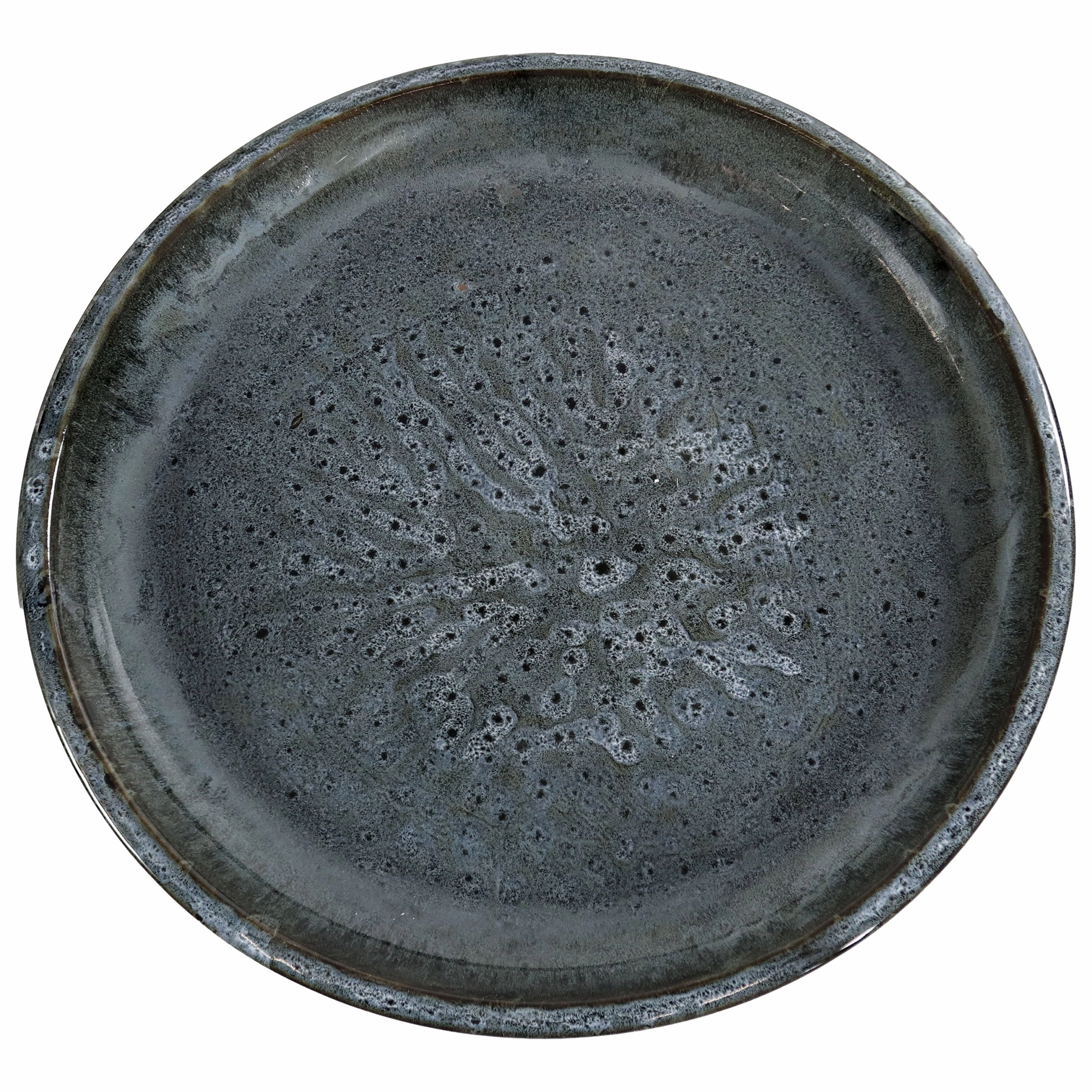 Sunnydaze Toulon Outdoor Ceramic Bird Bath - Black Mist - 24.5" H