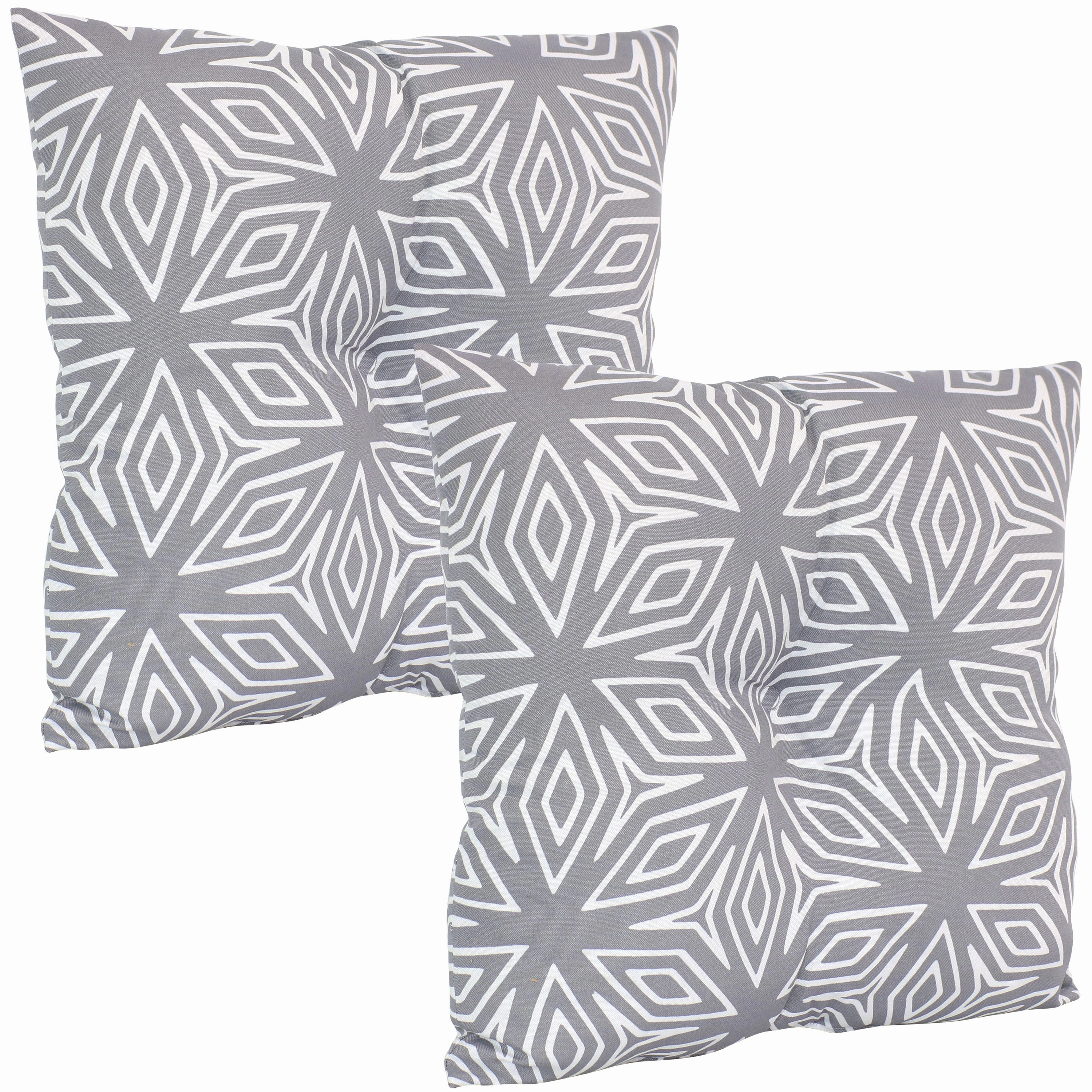 Sunnydaze Tufted Indoor/Outdoor Decorative Throw Pillows