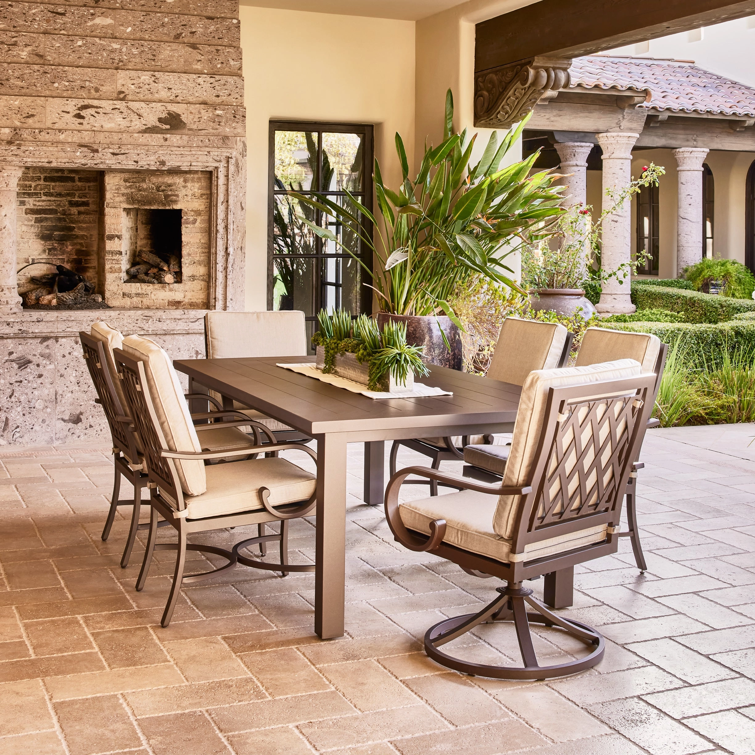 Sunvilla Barlow 82" x 44" Slat Top Dining Table