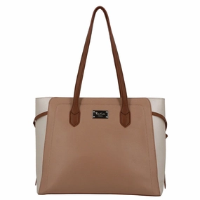Pierre Cardin Charlie Colourblock Tote | Neutral Metallic Hot Deal Alert Dont Miss Todays Deal