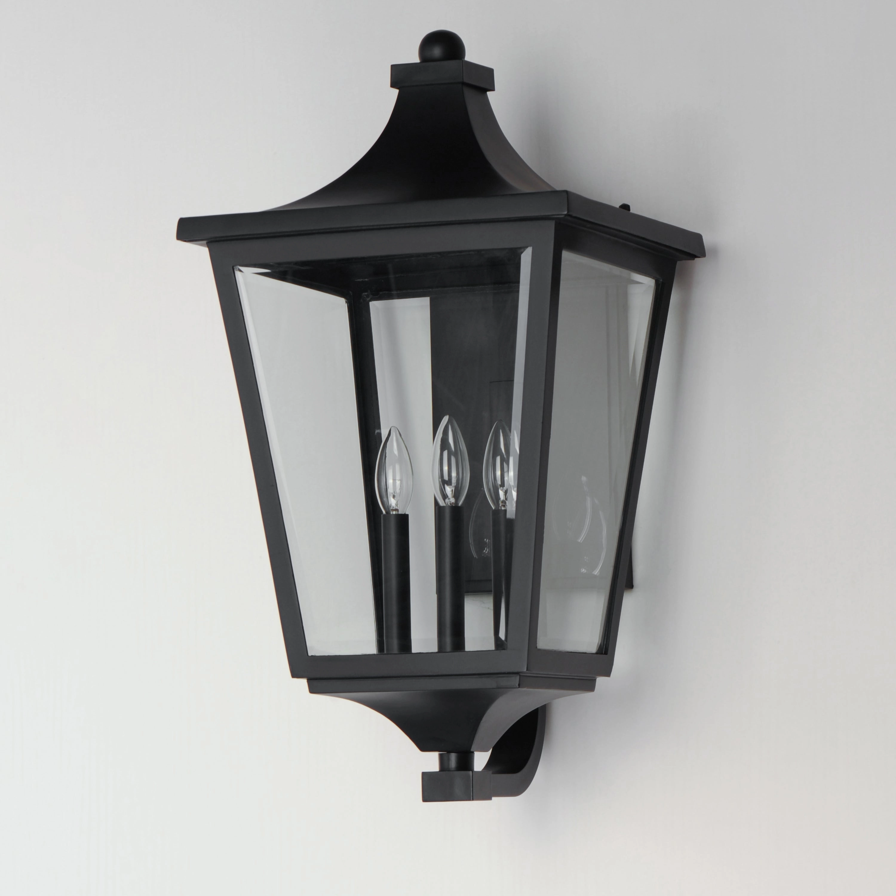 Sutton Place VX Three Light Outdoor Lantern Black