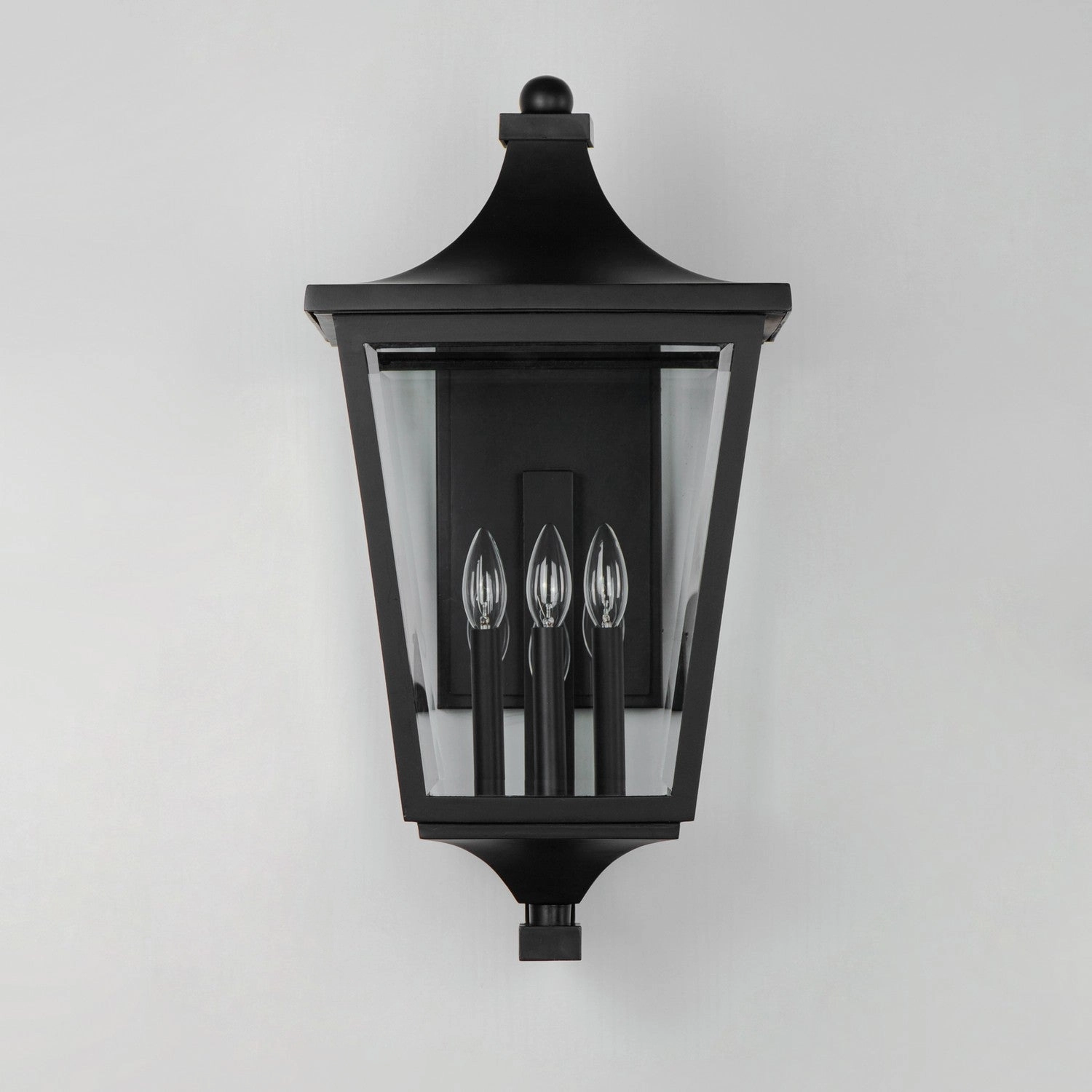 Sutton Place VX Three Light Outdoor Lantern Black