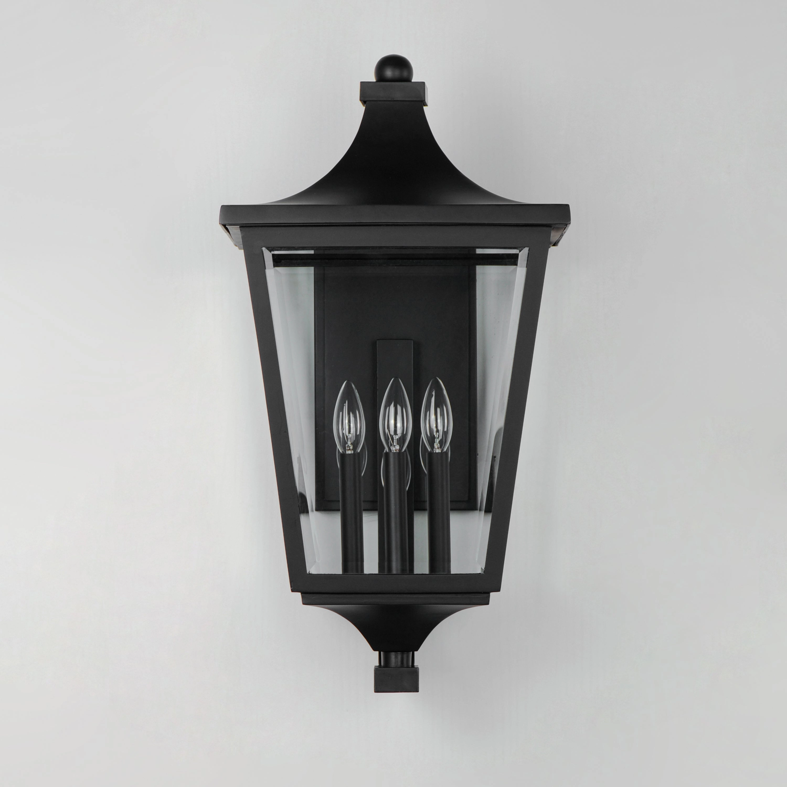 Sutton Place VX Three Light Outdoor Lantern Black
