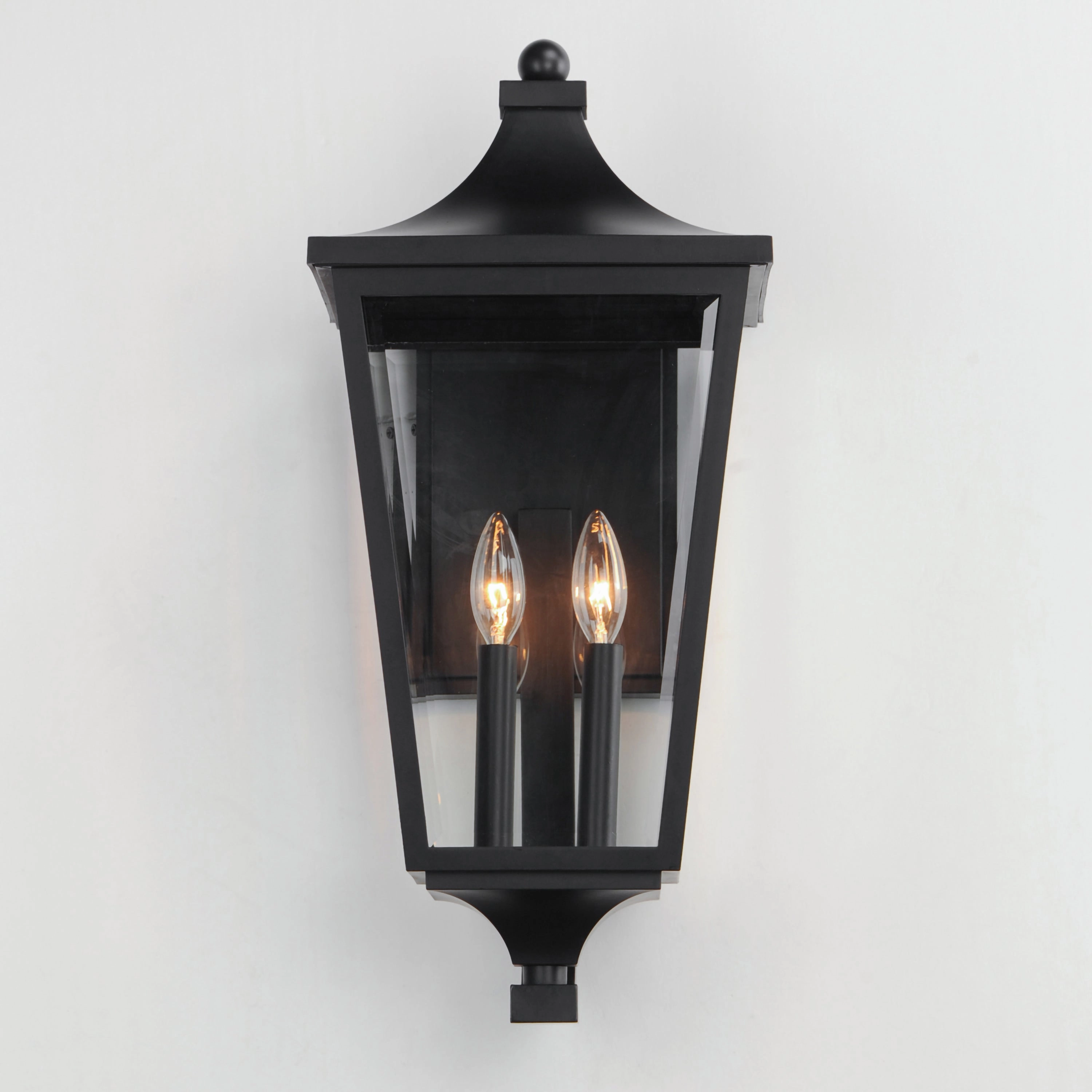 Sutton Place VX Two Light Outdoor Wall Sconce Black