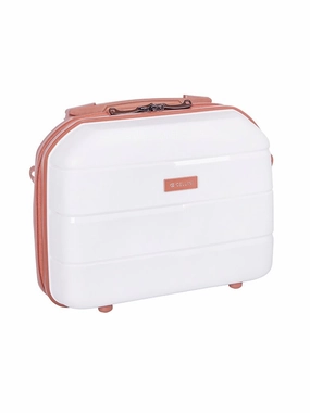 Cellini Spinn Beauty Case | White/Tan Special Price Offer Online Exclusive Deal