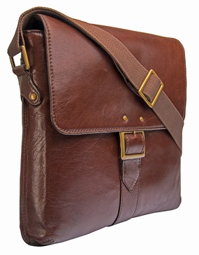 Hidesign Vespucci Leather Medium Vertical Messenger Brown Limited Offer Alert