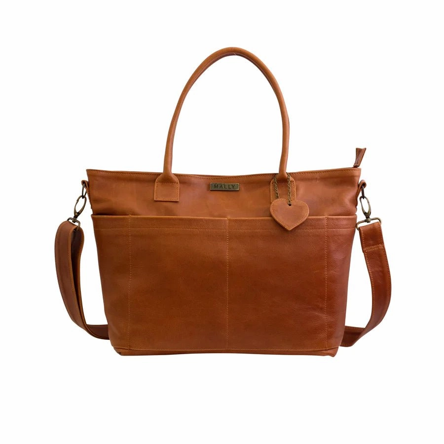 Today Only Hot Sale Last Chance Offer Mally Beula Leather Baby Bag | Toffee
