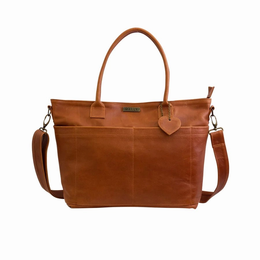 Dont Wait Save Today Mally Beula Leather Baby Bag | Toffee