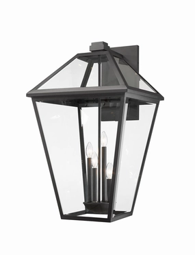 Talbot Four Light Outdoor Wall Light BlackOutdoor wall sconces with motion sensor