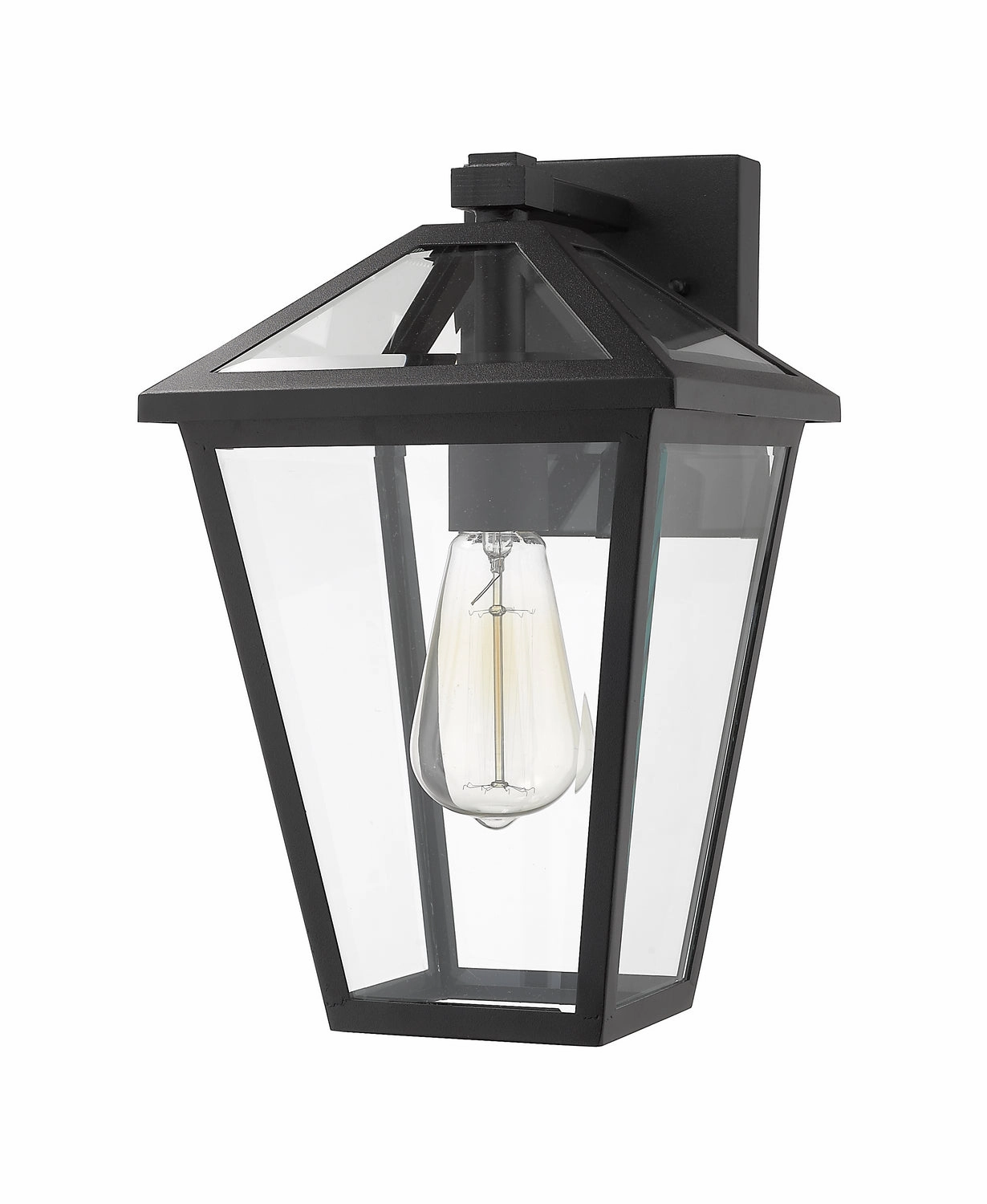 Talbot One Light Outdoor Wall Light Black