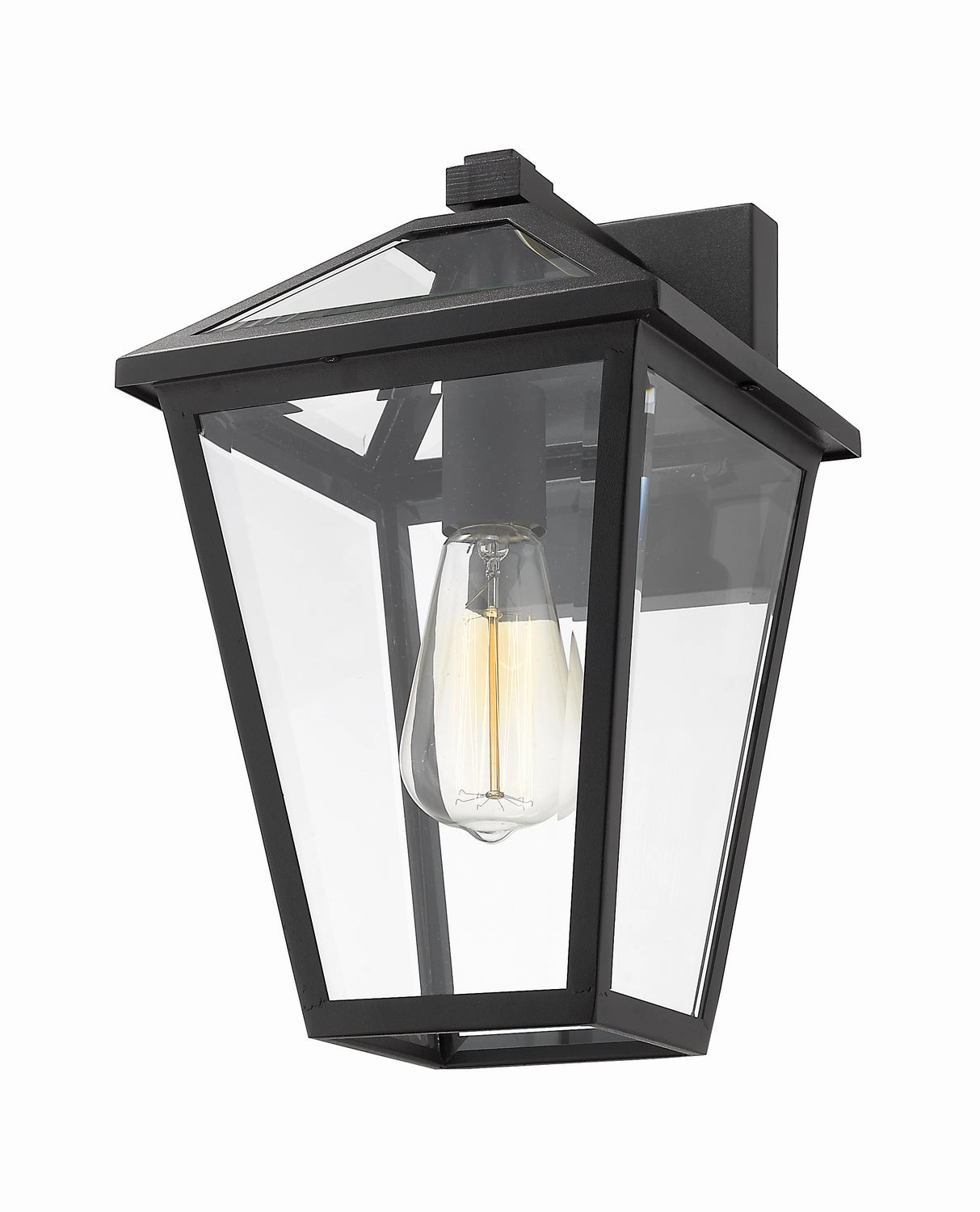 Talbot One Light Outdoor Wall Light Black