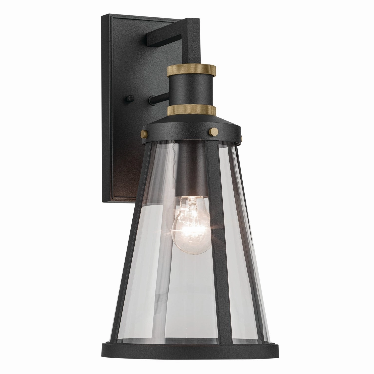 Talman One Light Outdoor Wall Mount Textured BlackOutdoor wall sconces with motion sensor