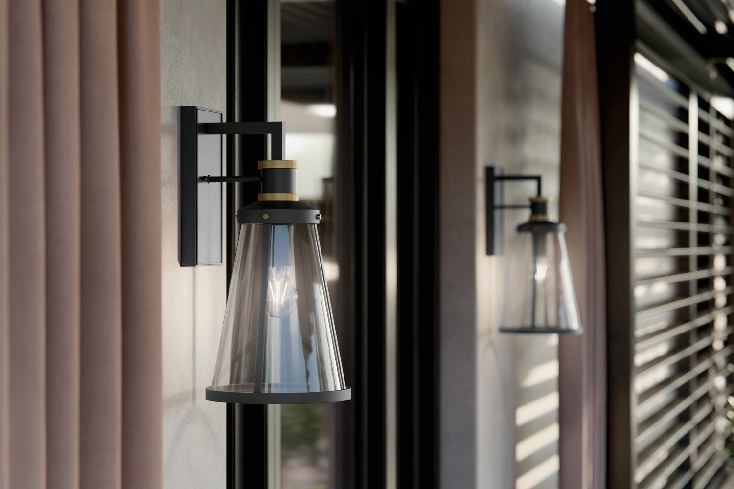 Talman One Light Outdoor Wall Mount Textured Black
