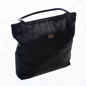 Mega Discount Event Tan Leather Goods - Ashley Leather Handbag | Black