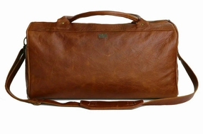 Tan Leather Goods - Jackson Leather Duffel Bag | Pecan Daily Special Offer Limited Edition Offer