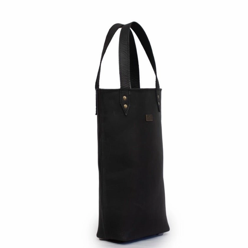 Tan Leather Goods - Vinot Wine Bag | Black Shop Save Today Exclusive Deal Inside