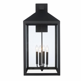 Tempest Four Light Outdoor Wall Mount BlackOutdoor wall sconces with motion sensor