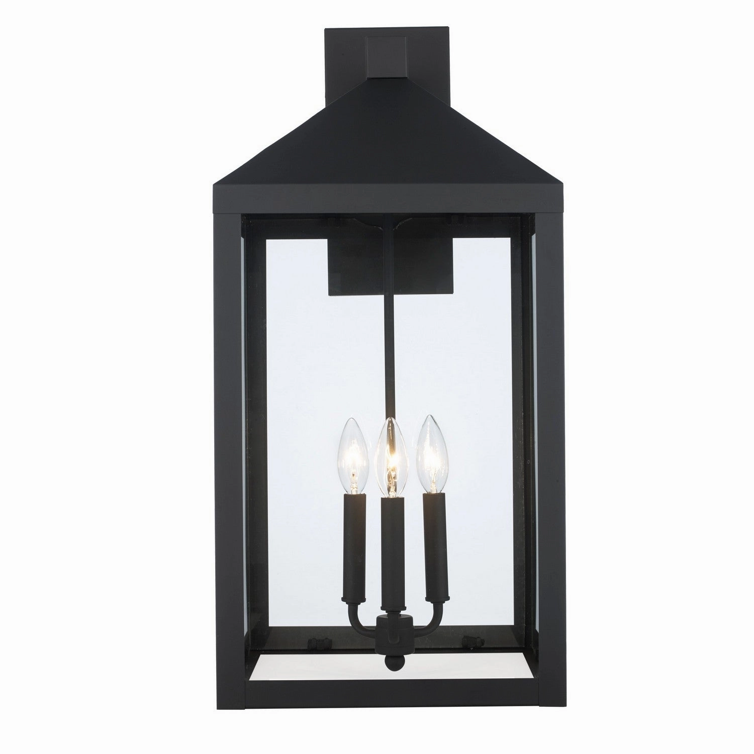 Tempest Three Light Outdoor Wall Mount BlackOutdoor wall sconces with motion sensor