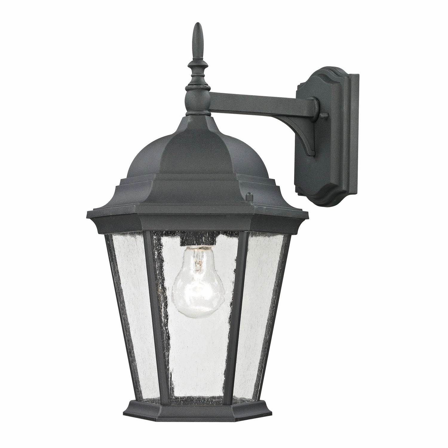 Temple Hill One Light Outdoor Wall Sconce Matte Textured BlackOutdoor wall sconces with motion sensor