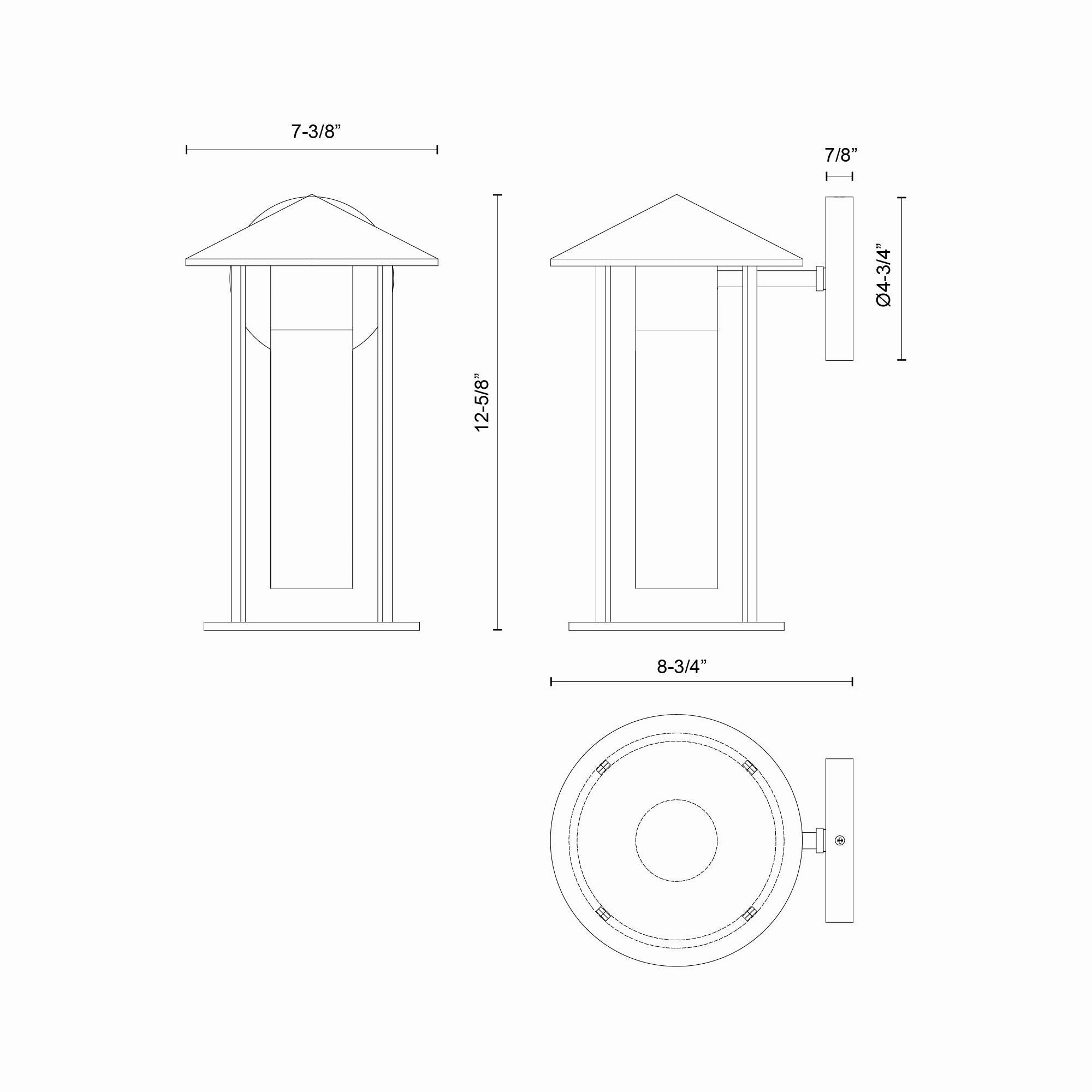 Tenko 1-Light 12" Exterior Wall