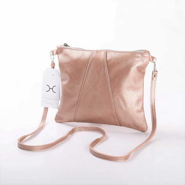 Thandana Crossover Metallic Leather Handbag Deal of the Day Trending Now Offer