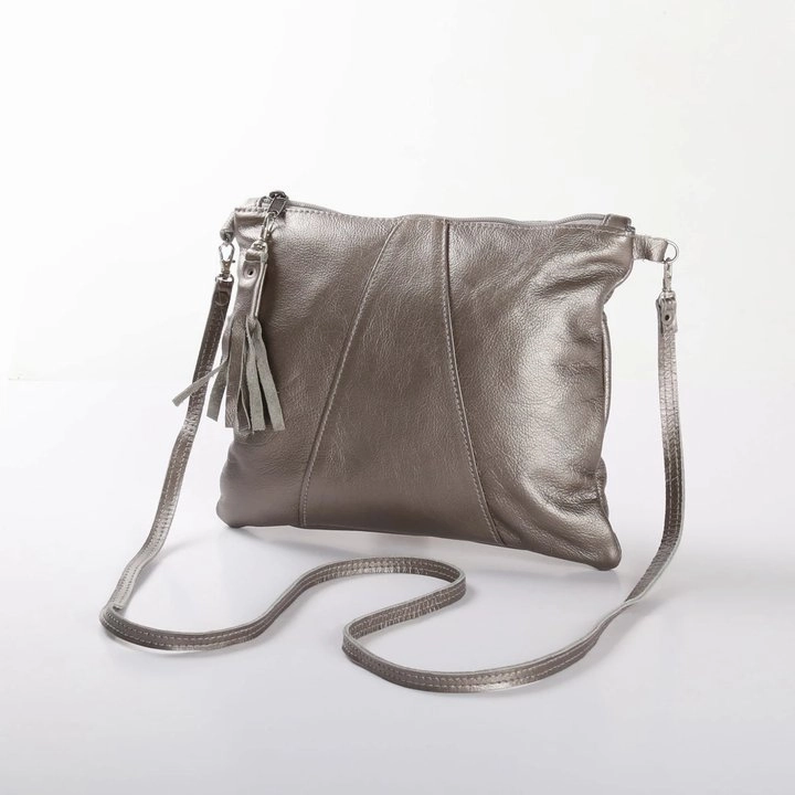 Save Big Online Thandana Crossover Metallic Leather Handbag