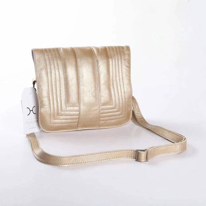 Shop Grab Now Thandana Katie Metallic Leather Sling Clutch