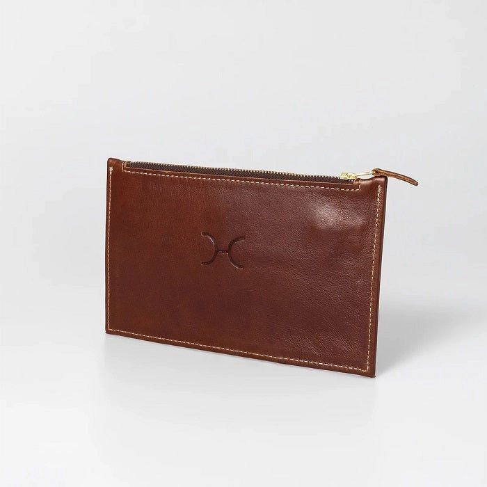 Thandana Ladies Leather Double Gold Zip Pouch Purse Clearance Event