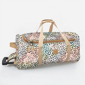 Thandana Laminated Fabric Wheeled Duffel Bag | Confetti All About Dont Miss This Deal Hot Sale Frenzy