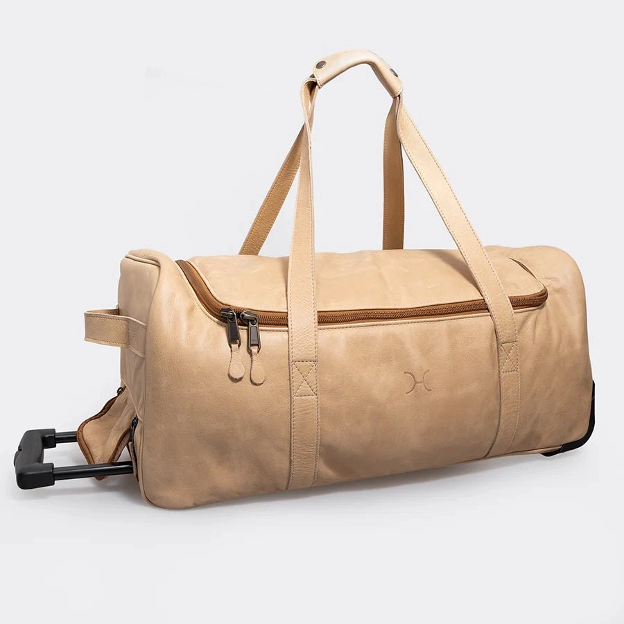 Today Only Hot Sale Thandana Leather Wheeled Duffel Bag