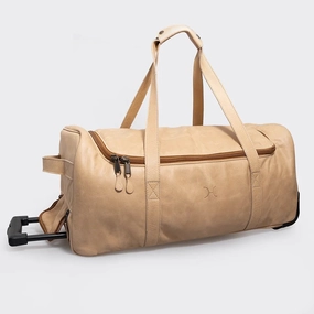 Save More Now Thandana Leather Wheeled Duffel Bag