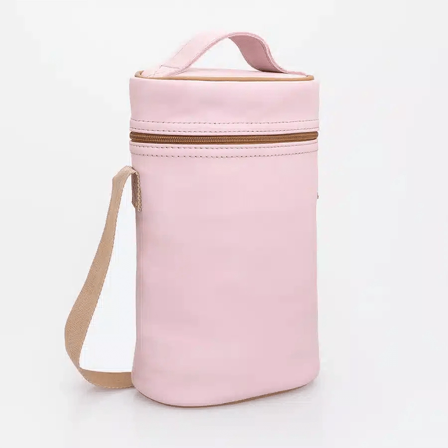Thandana Leather Wine Cooler Double Carry Bag | Blush Flash Sale Now