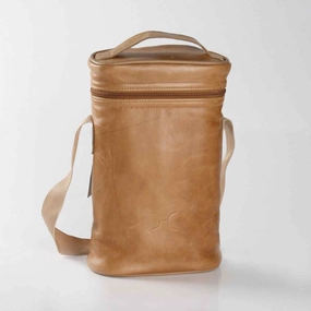 Thandana Leather Wine Cooler Double Carry Bag | Hazelnut Limited Offer Alert Todays Hot Savings