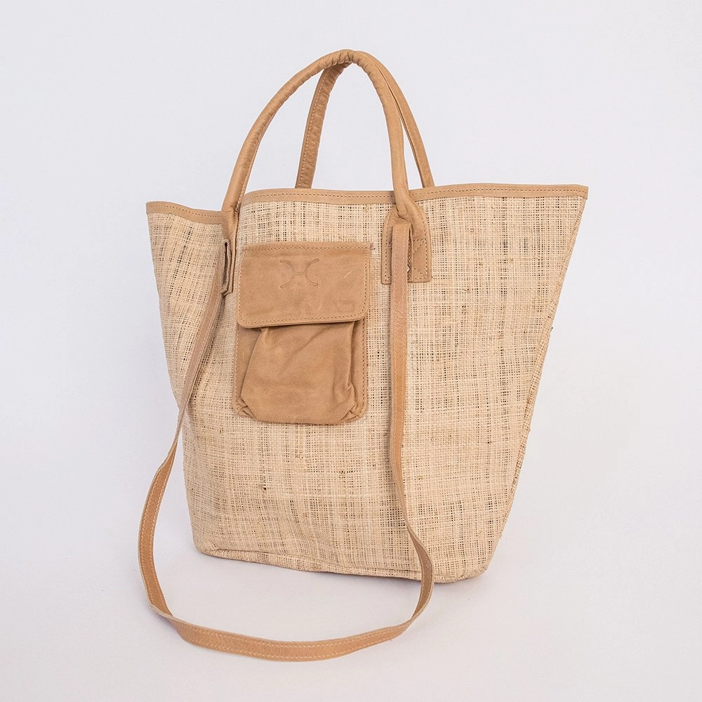 Special Offer Inside Thandana Maia Weave & Leather Beach Bag