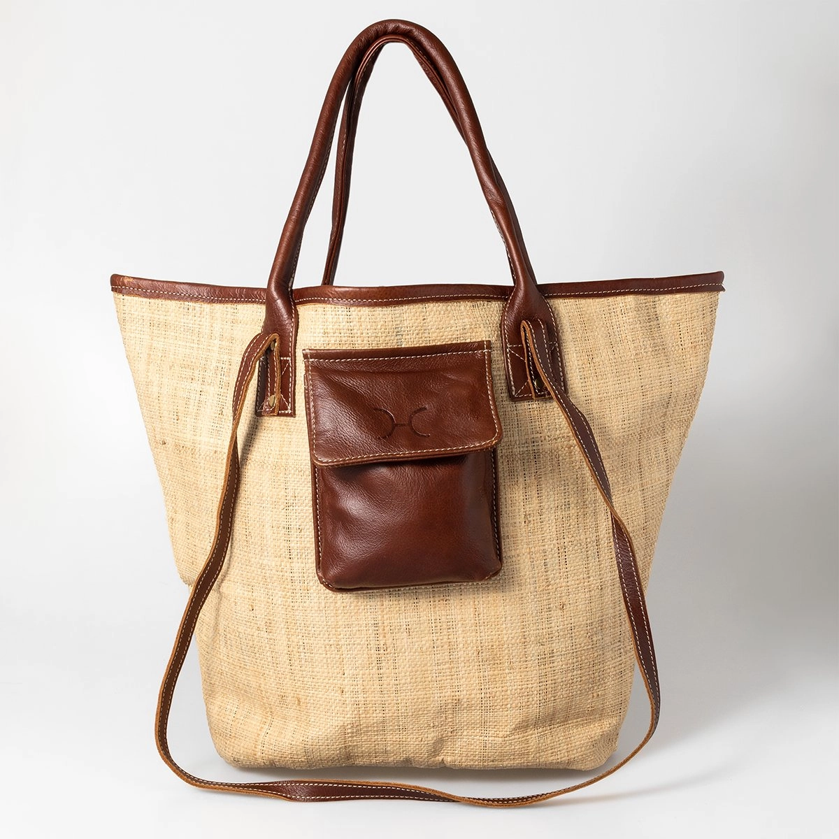 Trending Offer Today Thandana Maia Weave & Leather Beach Bag